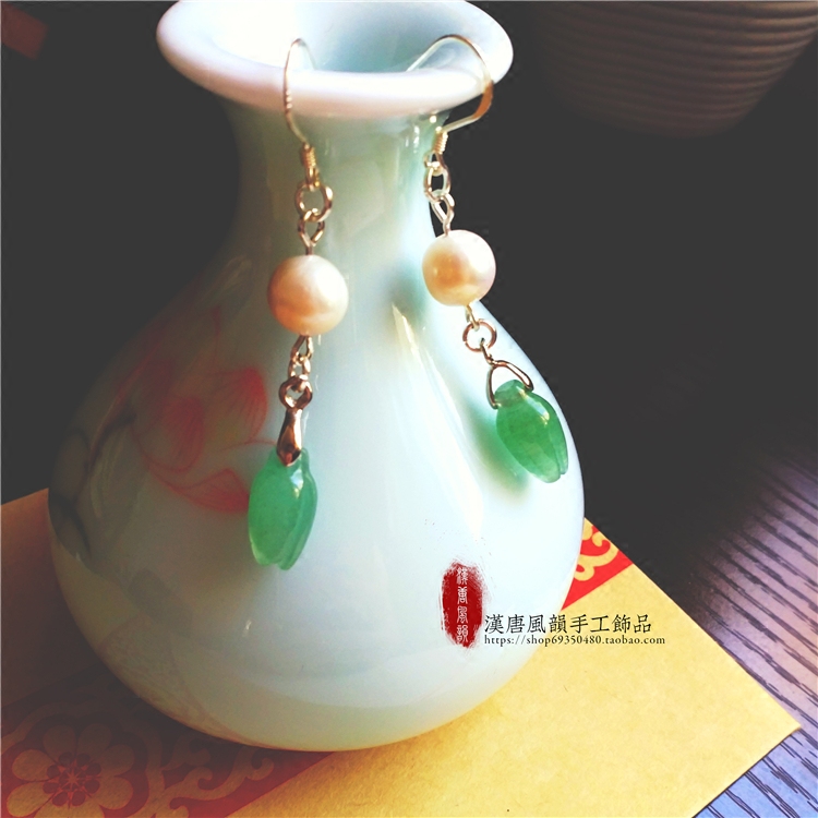 汉唐风韵复古风古典流苏耳环长耳坠女汉服cos古装古代手工耳夹