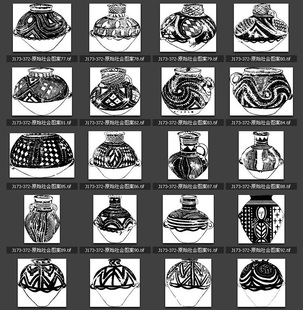 原始社会图案 中国传统元素 古代古典 高清图片素材图库