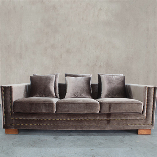 现代简约时尚 美式 北欧布艺沙发 促销 大户型客厅沙发组合单双三人