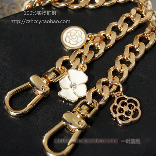 DIY高品质奶白色花朵包带链条