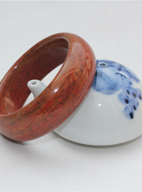 产地直销正宗泗滨原石富贵红手镯