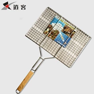 Qashqai BBQ Kẹp Đôi Cá Lưới BBQ Kẹp Cá Nướng Hai Lớp Kẹp Cá Nướng Lớn Hamburg Lưới Nướng Kẹp phụ Kiện BBQ bếp củi du lịch bình ga mini maxsun