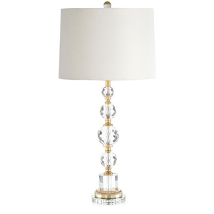 现代金色铁艺美式乡村田园水晶客厅台灯北欧高档样板房卧室床头灯