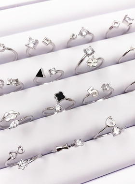 韩国手饰锆石戒指镀真金