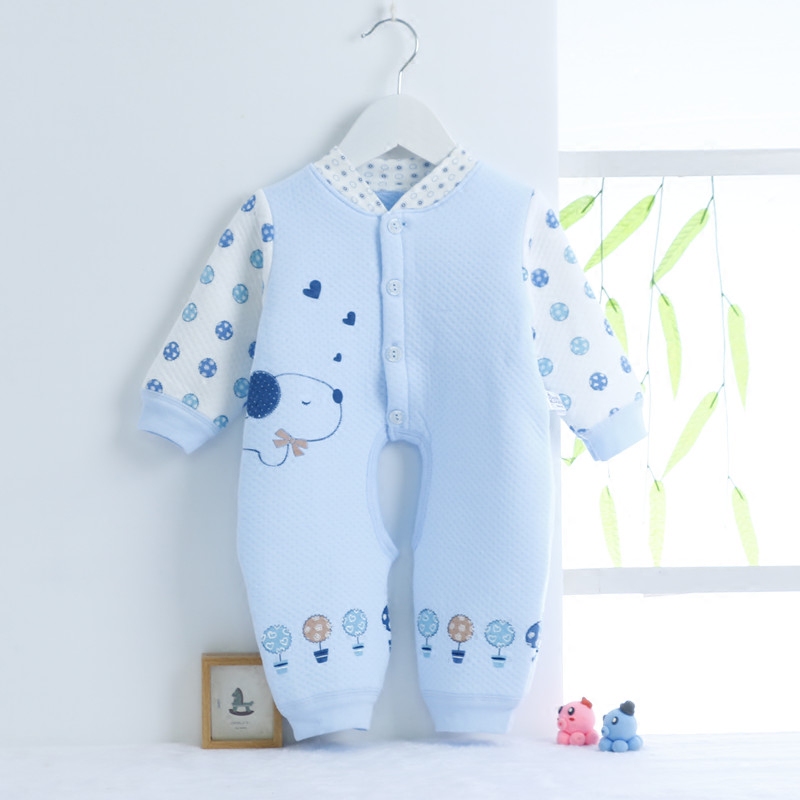 新生儿憨豆龙秋冬爬服保暖连体衣