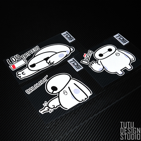 超能陆战队反光贴纸TUTU圖圖車