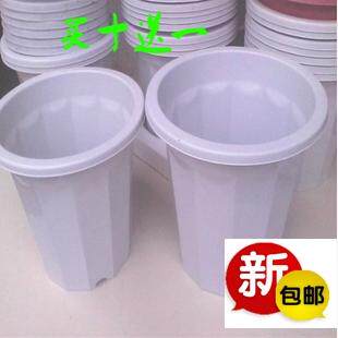 优质加厚加高白色塑料花盆大号花花盆