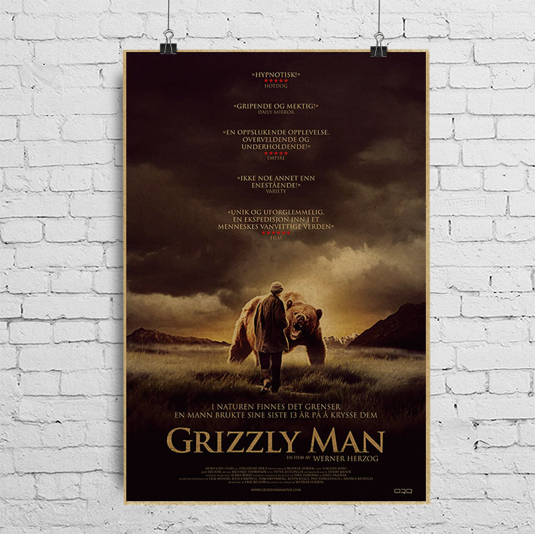 灰熊人海报grizzly man 沃纳·赫尔佐格werner herzog 纪录片海报