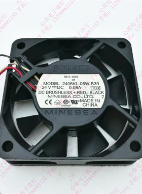 NMB-MAT 2406KL-05W-B39 24V 0.08A 6015 三线变频器散热风扇6CM