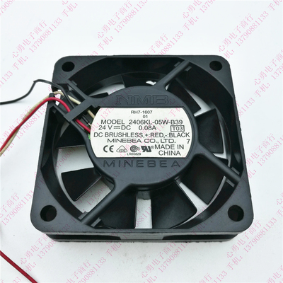 NMB-MAT 2406KL-05W-B39 24V 0.08A 6015 三线变频器散热风扇6CM