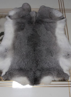 整张本色兔皮汽车扶手箱兔毛摆件