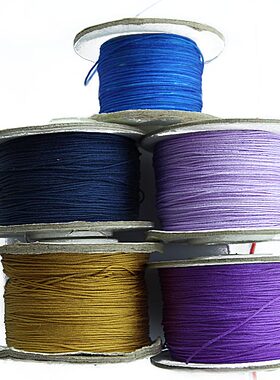 DIY细线0.5mm玉线红黑咖啡蓝黄绿 71穿小孔佛珠水晶珠用绳 5米价