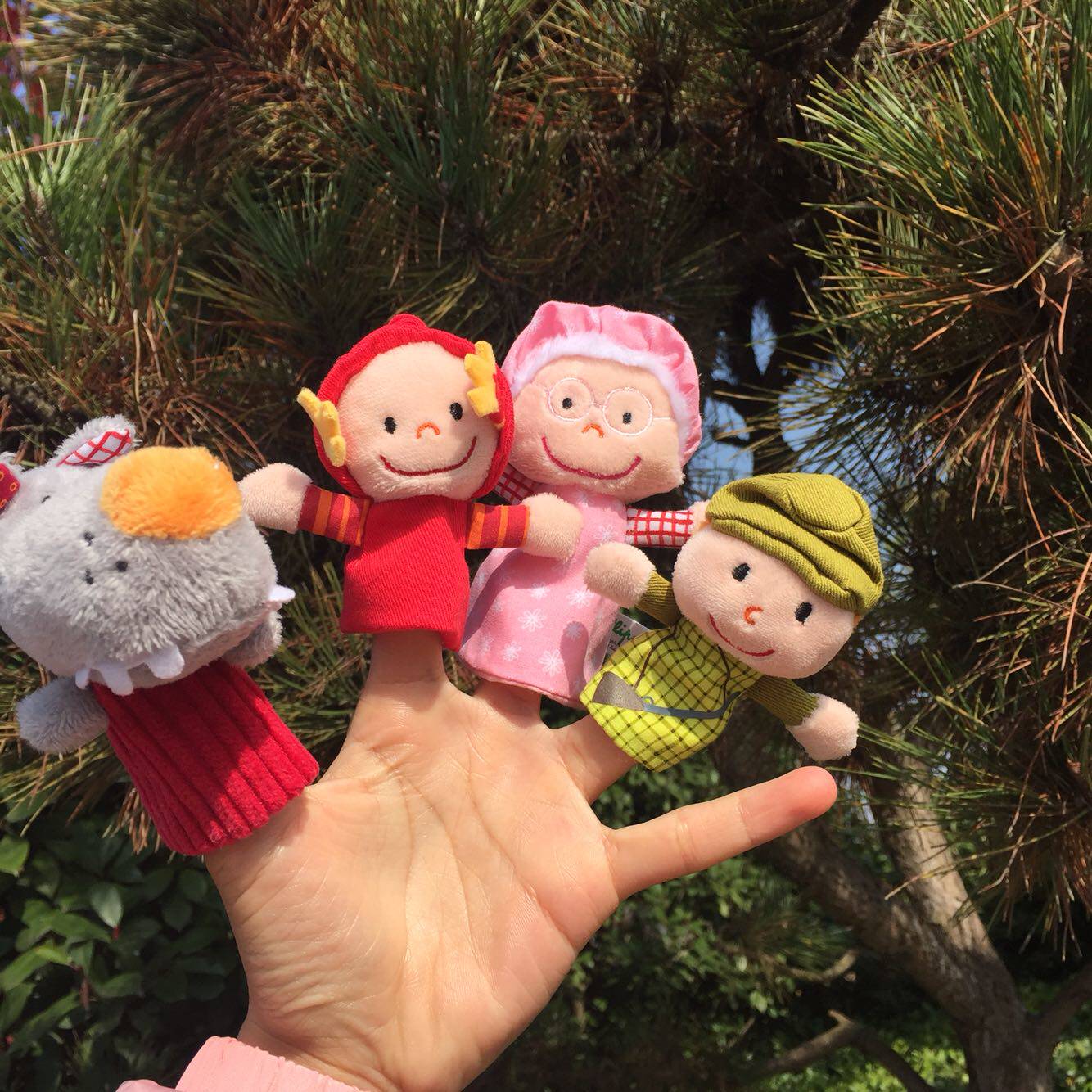 小红帽指偶手偶讲故事道具玩具35美金幼儿园儿童角色扮演剧场