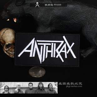 Anthrax金属四巨头摇滚rock圆刺绣布贴标徽章DIY飞行皮衣补丁乐队