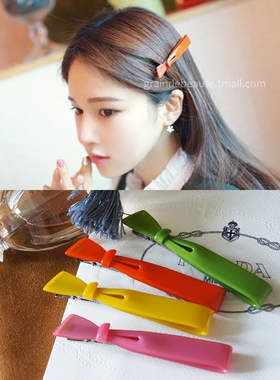 韩国进口GRAINdeBEAUTEr飘带百搭鸭嘴夹刘海发夹边夹发卡