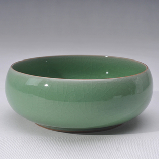 龙泉青瓷茶洗会议室办公室笔洗小号鱼缸中号中式陶瓷加大号烟灰缸