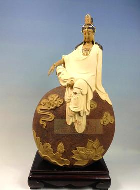 陶瓷石湾公仔佛像风水观音工艺品
