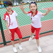 Quần áo mẫu giáo hè 2018 cho trẻ em phù hợp với thể thao nam và nữ đồng phục tiểu học trong trang phục mùa hè dành cho trẻ em lớn - Đồng phục trường học / tùy chỉnh thực hiện