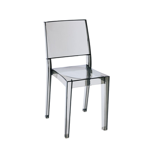 简约时尚 幽灵椅透明椅方形靠背魔鬼椅潮流家具餐椅水晶休闲PC椅子