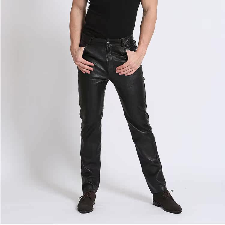 Pantalon cuir homme droit pour hiver - Ref 1491767 Image 1