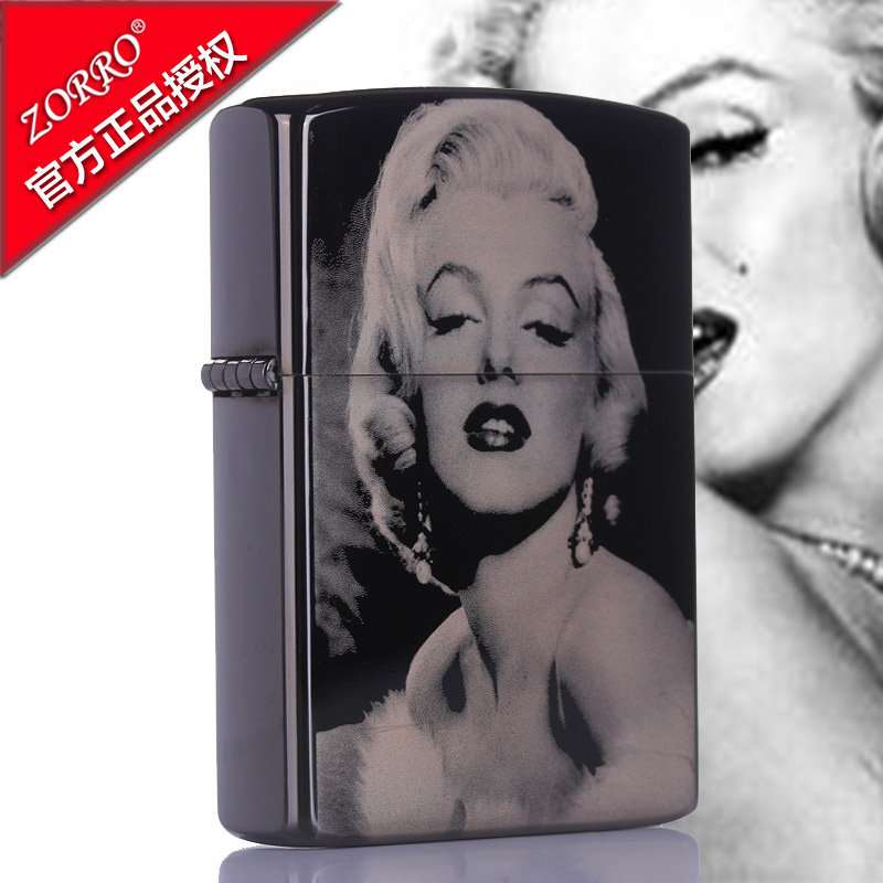 佐罗煤油防风个性创意激光雕刻老式纯铜zorro打火机男士礼品包邮
