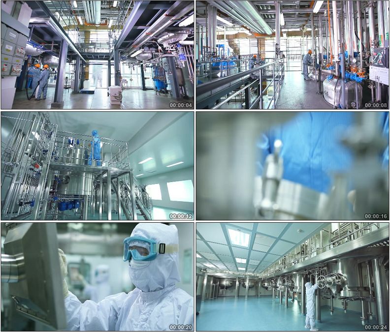 生产车间技术人员工人生产劳作操作工作高清实拍视频素材