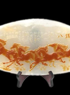 牛年摆件祝福雕刻动物天然石头