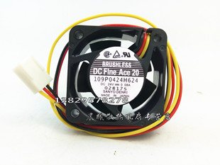 全新三洋SANYO 109P0424H624 4020 24V 0.08A 40*40*20MM 风扇