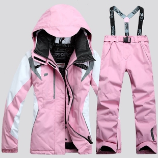 新款2025户外运动女款加厚滑雪服套装 冲锋衣棉衣棉裤防水超