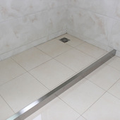 特价 加厚304拉丝不锈钢挡水条一字型隔水石基L形屏风底座钻石形