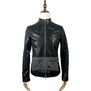 剪裁 修身 植鞣羊皮 RIRI拉链 46号 日单暗黑 极简风格 样品衣