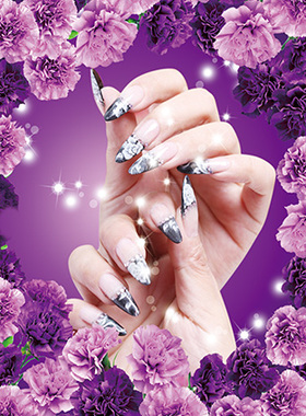 美甲店海报指甲美脚高清图片彩绘挂图写真宣传装饰画贴画S804C