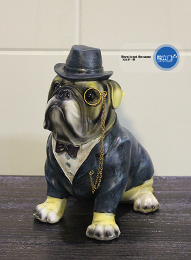 创意欧式风趣味英国斗牛犬装饰品