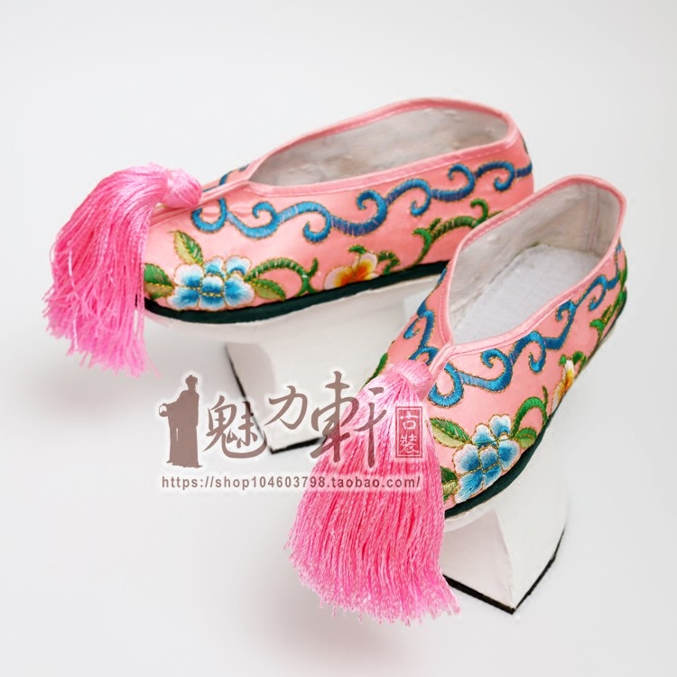 延禧攻略甄嬛传花盆底鞋 清朝木底古装鞋单鞋格格鞋皇宫成人旗鞋