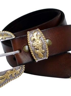 美国直邮durabelt腰带BS040-552103男皮带西部牛仔风时尚皮带