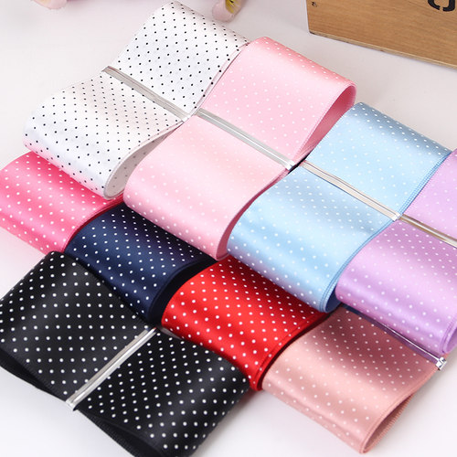 diy小圆点缎带头绳手工发夹