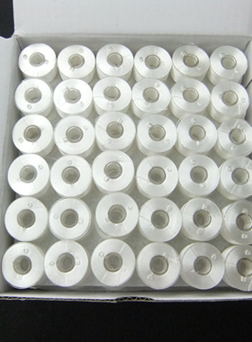 Simthread144粒装A型塑料边机用75D/2绣花线黑色白色