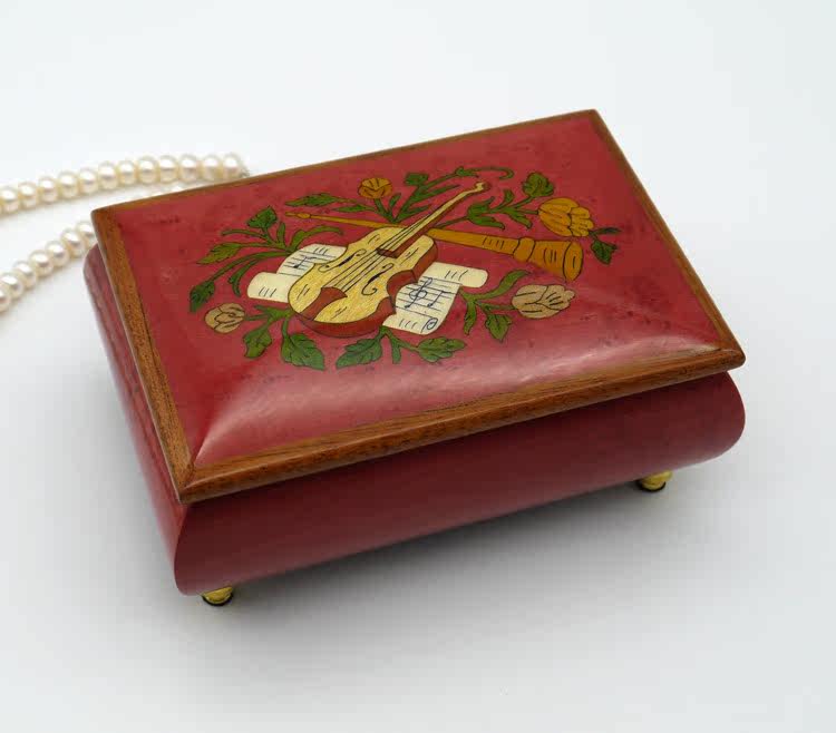 LEHMANSHI 나무 오르골 크리 에이 티브 선물 보석 상자 결혼식 발렌타인 데이 생일 선물 장식 뮤직 박스