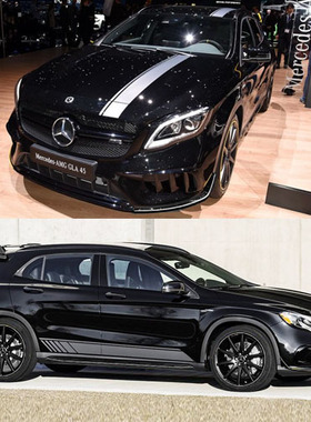 适用于奔驰GLA车贴拉花AMG GLA250个性车门贴纸改装贴画装饰A级