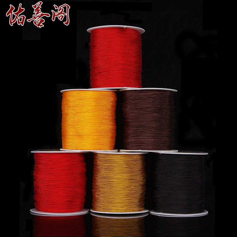 DIY HANDMADE BEADED WIRE CHINESE KNOTS WEAR BEADED THREADS JADE THREADS BRAIDED THREADS BRACELET ROPES JADE ROPES NO ELASTIC THREADS LARGE ROLLS