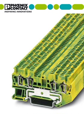 正品菲尼克斯 ST4-QUATTRO-PE双进双出端子3031461弹压式接地端子