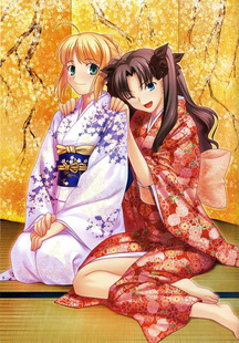 日本动漫海报 圣杯之战命运之夜Fate/stay night动漫装饰画D7545C