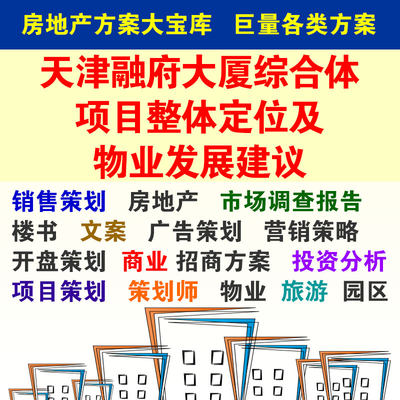 世联 天津融府大厦综合体项目整体定位及物业发展建议 前期策划
