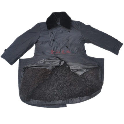 新疆青海紫羔皮内胆皮毛一体真绵羊皮军大衣冬男长款加厚保暖大衣