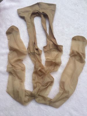 油亮开档免脱透明镂空打底袜子