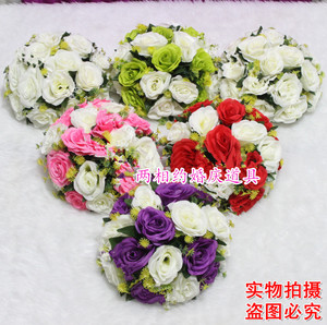 婚庆道具新款仿真花寒春玫瑰花 罗马柱路引花 多色可选尺寸可定制