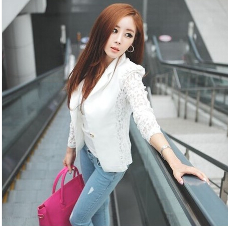 Korean Edition Self cultivation Lace Mosaic Blazer Suit jacketin the Women's clothing/Boutique , Suit  category - from Buy2taobao.com to provide professional Taobao agent buy service