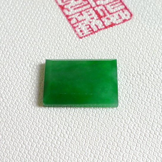 a貨冰糯種滿綠翡翠方形戒面戒指鑲嵌飾品 天然玉石原石裸石玉器