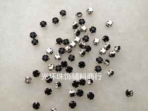 DIY抓钻 5mm6mm8mm10mm黑色压克力爪钻 黑色高脚钻 服装婚纱辅料