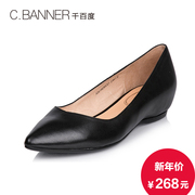 C.BANNER/banner fall 2015 the new parchment face additional wedges women's shoes shoes A5414630